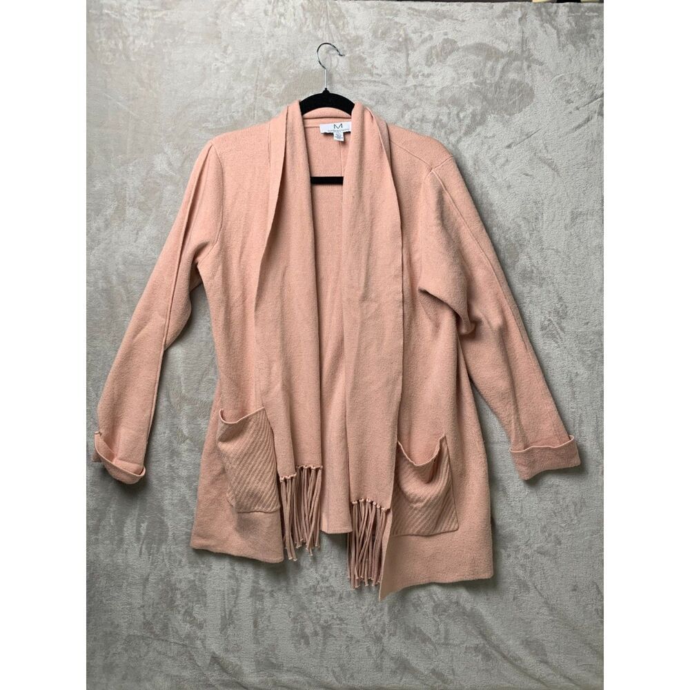 MAGASCHONI COZYCORE CARDIGAN SWEATER WOMENS Size LARGE in SHELL BLUSH PINK 93178